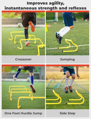 GHB Hex Agility Rings 1 Pack and 5 Pack 8" Agility Hurdles 1 Pack in Kuwait