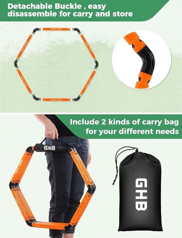 GHB Hex Agility Rings 1 Pack and 5 Pack 8" Agility Hurdles 1 Pack in Kuwait