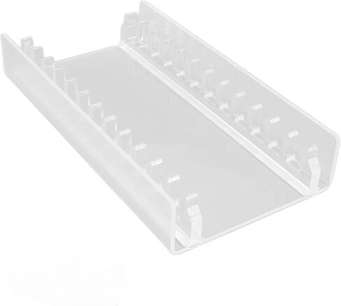 Playing Card Storage Rack, Sturdy Acrylic Design with 12 Slots, Easy to Use for Game Collectors, Transparent Game Disk Display Holder for Home in Kuwait
