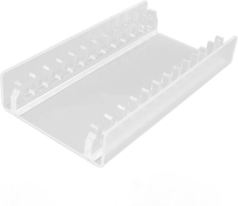Playing Card Storage Rack, Sturdy Acrylic Design with 12 Slots, Easy to Use for Game Collectors, Transparent Game Disk Display Holder for Home in Kuwait