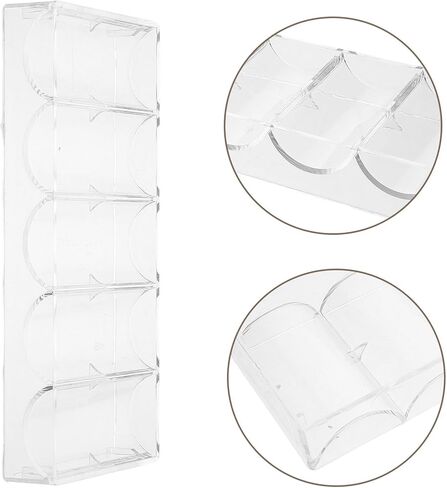 Toddmomy Acrylic Poker Chip Case with 2 Trays for 100 Chips Suitable for Home Game Evenings and Equipment Storage in Kuwait