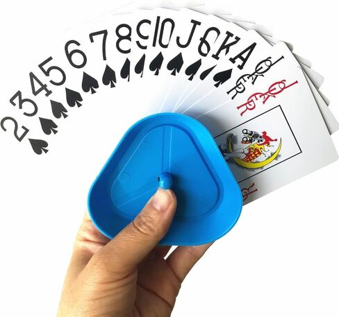 4 Pack 4 Colors Card Stock Triangle Shaped Hands Free Poker Holder Tray for Game Decks in Kuwait