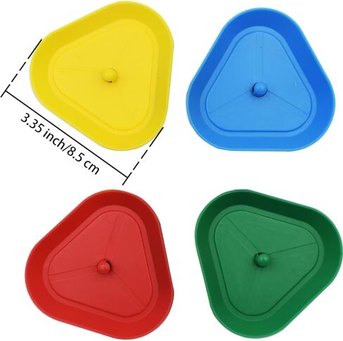 4 Pack 4 Colors Card Stock Triangle Shaped Hands Free Poker Holder Tray for Game Decks in Kuwait