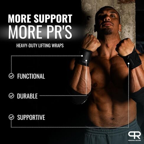 PR Personal Record Premium أغطية المعصم وأغطية Eblow حزمة Larry Wheels لرفع الأثقال ورفع الأثقال in Kuwait