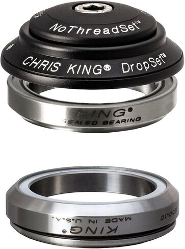 Chris King DropSet 4 Matte Jet محمل علوي متكامل: IS42/28.6 45°/45° محمل سفلي: IS42/30 45°/45° 1-1/8" سماعة رأس بمحمل فولاذي in Kuwait