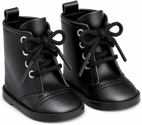 UPKOCH 1 Pair Doll Boots, PU Leather Shoes for 18 Inch Dolls, Black Miniature Doll Shoes, Doll Dressing Accessories in Saudi Arabia