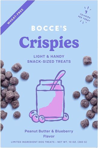 Bocce's Bakery Crispies Training Treats for Dogs, Wheat-Free Dog Treats, Made with Real Ingredients, Baked in The USA, All-Natural & Low Calories Training Treats, Beef Liver & Cheese Recipe, 10 oz in Kuwait