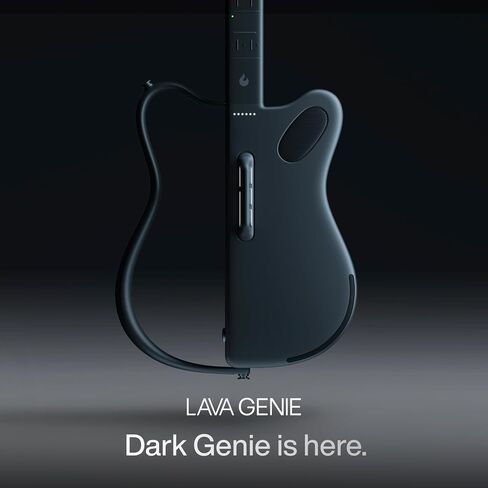 LAVA GENIE Stringless Guitar with Travel Case Black Bundle with Rok-It Tripod Guitar Stand, Goby Labs Microphone Sanitizer in Kuwait