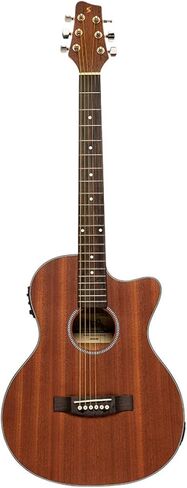 Stagg 6 String Acoustic-Electric Guitar, Right, Natural (SA25 ACE MAHO) in Kuwait