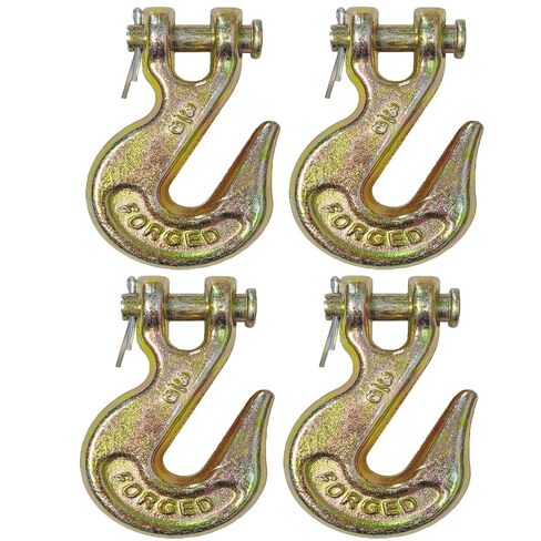 4 Pack 5/16 Inch Clevis Grab Hooks, Yeeson Heavy Duty Grade 70 Chain Hook 5400Lbs Capacity Working with Towing and Chain for Trailer Truck Transport, Chains and Tie-Downs in Kuwait