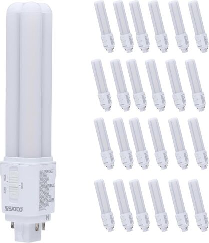 Satco Dimmable LED PL Lamp CCT Select 9.5W G24q 4-Pin Base Type A/B 120-277V S29854 (24 Pack) in Kuwait