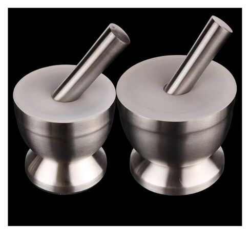 1pcs Steel Mortar Lab innner dia85mm/98mm Mortar and Triturator for Medicinal Materials(98mm Big) in Saudi Arabia