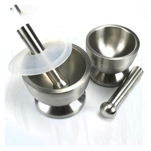 1pcs Steel Mortar Lab innner dia85mm/98mm Mortar and Triturator for Medicinal Materials(85mm Small) in Saudi Arabia