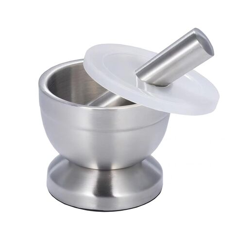 1pcs Steel Mortar Lab innner dia85mm/98mm Mortar and Triturator for Medicinal Materials(85mm Small) in Saudi Arabia