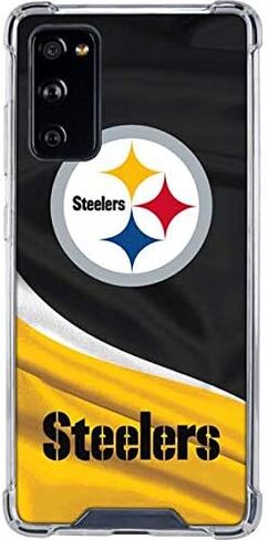 حافظة هاتف Skinit الشفافة متوافقة مع هاتف Galaxy S20 FE - تصميم مرخص رسميًا من NFL Pittsburgh Steelers in Kuwait