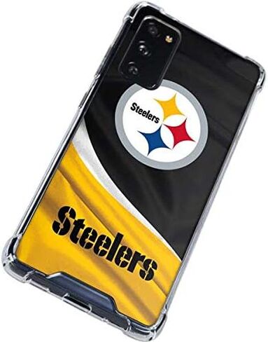 حافظة هاتف Skinit الشفافة متوافقة مع هاتف Galaxy S20 FE - تصميم مرخص رسميًا من NFL Pittsburgh Steelers in Kuwait
