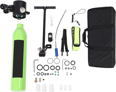 Dioche Mini 0.5L مجموعة معدات الغوص المحمولة 3000PSI ضغط قابل للتعديل خفيف الوزن للتدريب على الغوص والتنفس in Kuwait