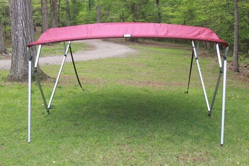 Vortex Burgundy Square Tube Frame 4 Bow Pontoon/Deck Boat Bimini TOP 10' Long, 97-103 in Kuwait