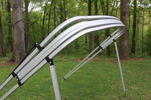 Vortex Burgundy Square Tube Frame 4 Bow Pontoon/Deck Boat Bimini TOP 10' Long, 97-103 in Kuwait