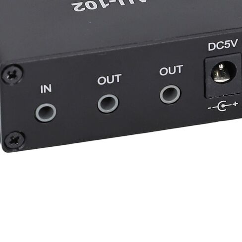 Active Sound Distributor Aluminum Alloy 2 Way Audio Splitter with NJM4556A Op Amp DC5V 3.5mm Input Output 3.5dB Gain for Headphones and Sound Amps in Kuwait