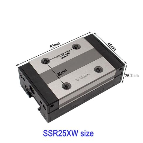 SSR25XW Block SSR25 SSR25XW1UU SSR25XW1SS Linear Guideway Slider Rail 1Pcs in Kuwait