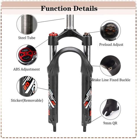 BUCKLOS 20 inch QR 9mm Straight Coil Folding Bike Suspension Fork &Bike Fork Star Nut Setting Install Tool with Star Nuts Introductory Version in Kuwait