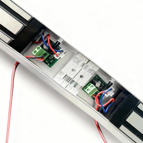 Double Door Magnetic Lock with ZL Bracket, Surface-Mount 12V DC Fail-Safe Electromagnetic Locks, 600LBS Holding Force for Indoor Access Control Systems (E- Double Doors 600LBS Lock +ZL Bracket) in Kuwait