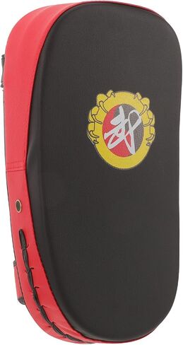 Abaodam Taekwondo Kick Pad and Boxing Body Protector, Pu Leather Martial Arts Training Shield for Adults, Red-Edged Black for Kickboxing and Muay Thai Practice in Kuwait