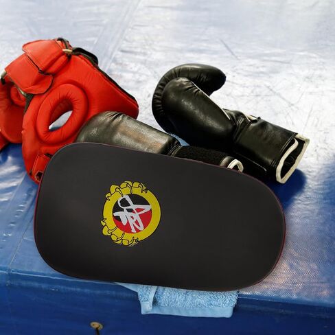 Abaodam Taekwondo Kick Pad and Boxing Body Protector, Pu Leather Martial Arts Training Shield for Adults, Red-Edged Black for Kickboxing and Muay Thai Practice in Kuwait