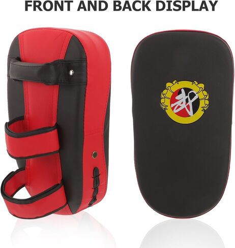 Abaodam Taekwondo Kick Pad and Boxing Body Protector, Pu Leather Martial Arts Training Shield for Adults, Red-Edged Black for Kickboxing and Muay Thai Practice in Kuwait