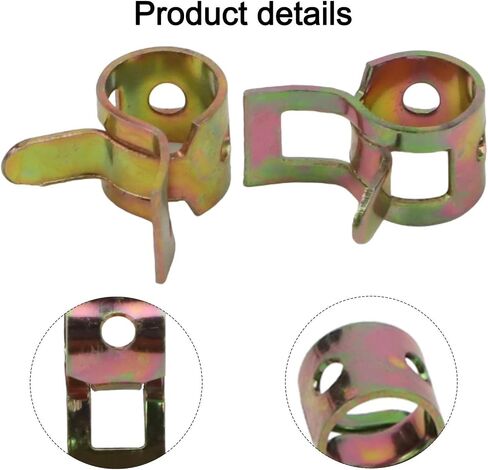 1/4 Inch Hose Fuel Line Clamps 50Pcs Metal Spring Clips For Lawn Mower Tractor Motorcycle Generator And Small Engine Repair in Kuwait