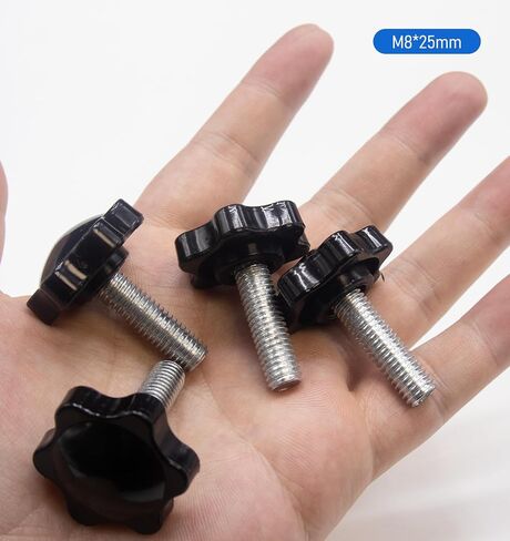 4 قطع M8 × 25 مم مقبض يد على شكل نجمة، مقبض تثبيت ملولب على شكل سداسي بلاستيكي، مقبض برغي شد الإبهام لمعدات الأثاث البديلة لقاعدة مظلة الفناء in Kuwait