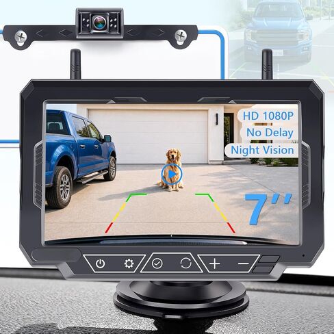 Leekooluu RV Camera Wireless HD 1080p 7 بوصة شاشة اللمس شاشة مفتاح DVR مسجل 2 محول الكاميرات الخلفية للتفريغ للمقاطع RVS Furrion Pre-Wired RVS Trucs Trucs IP69 in Kuwait
