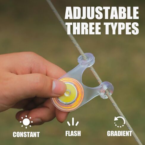 Camping Light for Tent - 12Pcs Compact Lights for Tent Cord , Multipurpose Lights for Bike (Rainbow Color) in Saudi Arabia