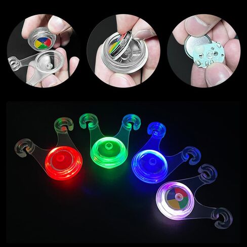 Camping Light for Tent - 12Pcs Compact Lights for Tent Cord , Multipurpose Lights for Bike (Rainbow Color) in Saudi Arabia