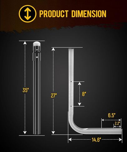 Partsam 1 Pair Boat Trailer Guides with Top Light, 40"/48" Adjustable Design Trailer Guide-on Poles for Ski Boat/Fishing Boat/Sailboat Trailer, Galvanized Steel Frame, PVC Pipe in Kuwait