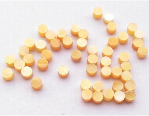 50pcs 2mm Shell Pearl Golden Yellow Inlay Dot Guitar Fret Fingerboard Luthier in Kuwait