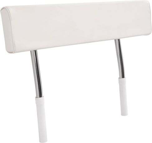 ALMULOO Seat Backrest Compatible with Universal Boat Parts Leaning Posts for Fishing, Recreational Boats Aluminium Arms Plastic White+Silvery in Kuwait
