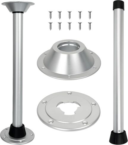 Hoffen Sturdy Boat Table Leg - 29" RV Table Pedestal Stand for Pontoon Boat, RV, Black, Aluminum Alloy in Kuwait