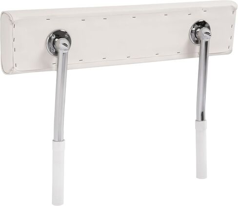 ALMULOO Seat Backrest Compatible with Universal Boat Parts Leaning Posts for Fishing, Recreational Boats Aluminium Arms Plastic White+Silvery in Kuwait