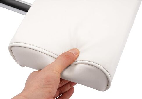 ALMULOO Seat Backrest Compatible with Universal Boat Parts Leaning Posts for Fishing, Recreational Boats Aluminium Arms Plastic White+Silvery in Kuwait