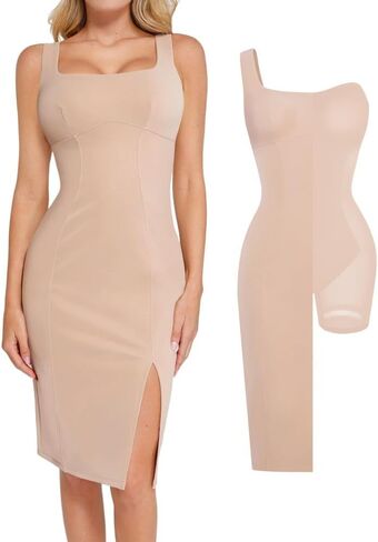 فستان جلدي من Popilush مع ملابس ميدان ميدان ميدان مربع الثياب Midi Dresses Faux Leather Concert Club Club للنساء in Kuwait