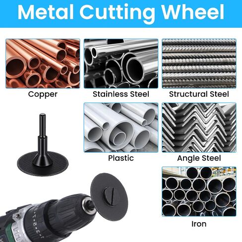 50 Pack 2 Inch Die Grinder Cut-Off Wheels and 3/8 in Arbor Hole 1/4in Stem Mounting Mandrel Holder Accessories Mini Metal Cutting Wheels Cutter Discs for Air Grinders Drill Rotary Accessories in Kuwait