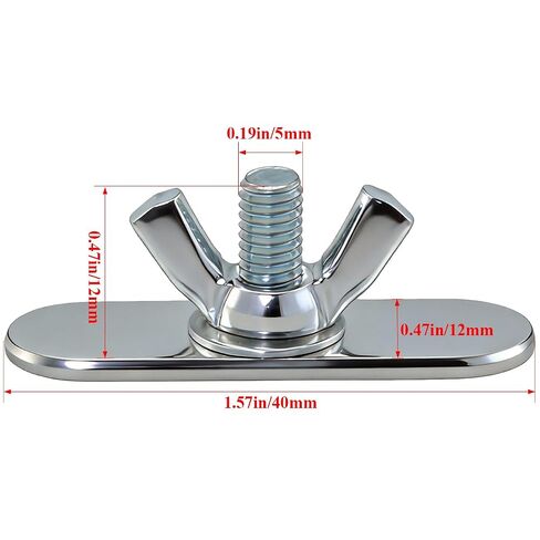 10PCS 1.57x0.47x0.59inch Air Conditioning Baffle Screws Metal Wing Nuts with Wing Bolts Mechanical Fasteners for Securing Blinds Furniture Bookshelves in Kuwait
