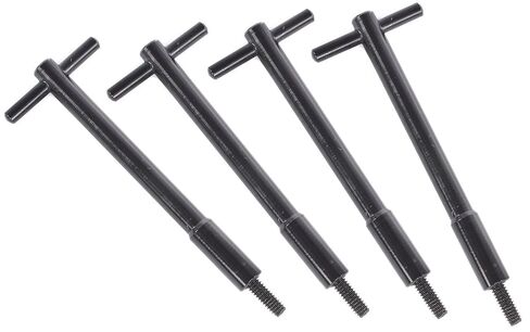 JEGS Valve Cover T-Bar Wing Nuts | Black | 4 Per Package | Aluminum | 1.375 Thread Length | Tall Design Measures 4-5/8in. Length | 1/4in.-20 Thread Size in Kuwait