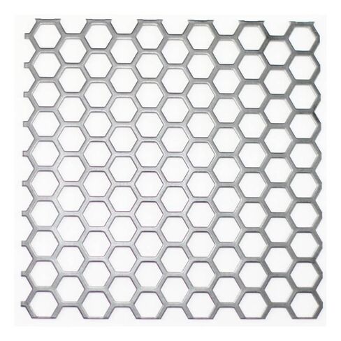 304 Stainless Steel Perforated Metal Sheet, Hex Hole Mesh Panel, Durable Decorative Metal Plate for Air Vent Grilles, Filters, Guards, Furniture DIY & Outdoor Use(Dia 6mm,35 * 45 * 0.1cm) in Kuwait
