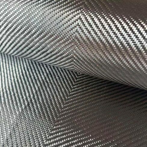 Grade A 3K 280g V-Shape Carbon Fiber Fabric, Diagonal Weave Pure Carbon Cloth, High Tensile Strength, 20 Inch Width for Auto & DIY (Black, 0.3m x1m) in Kuwait
