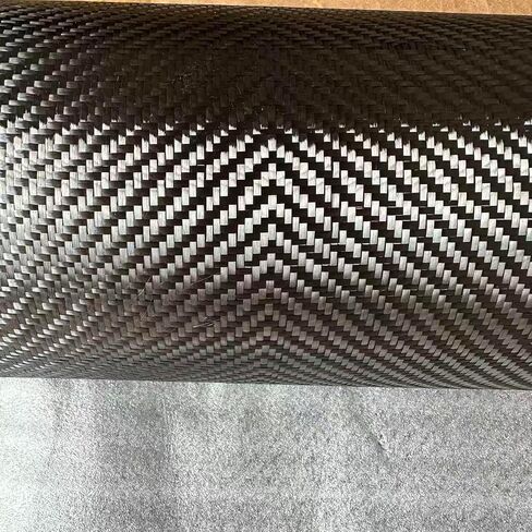Grade A 3K 280g V-Shape Carbon Fiber Fabric, Diagonal Weave Pure Carbon Cloth, High Tensile Strength, 20 Inch Width for Auto & DIY (Black, 0.3m x1m) in Saudi Arabia