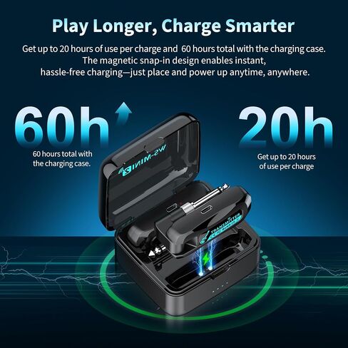 Wireless Guitar System with Charging Case for Electric Guitar & Bass, Rechargeable 2.4G Transmitter Receiver, Low Latency HD Audio 60H Battery 4 Channels Plug & Play for Stage, Studio & Home Practice in Kuwait