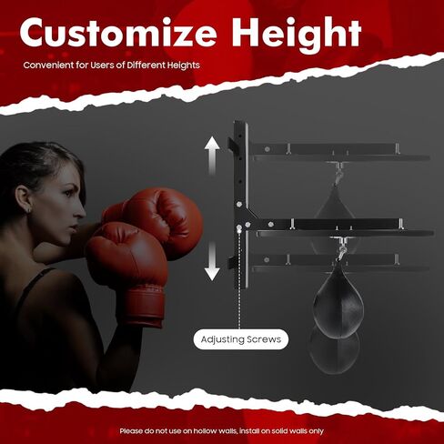 Punching Bag for Adults, Speed Bag Platform Height Adjustable Wall-Mounted | Heavy Duty Boxing Training Equipment 360° Rotatable Speed Ball, MMA, Martial Arts, and Boxing Equipment for Training at Home in Kuwait